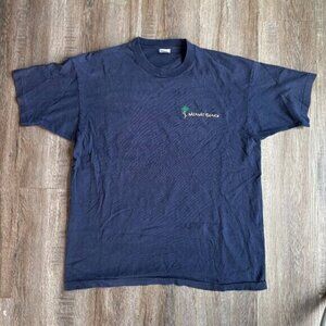 Vintage Miami Beach T Shirt Embroidered Single Stitch